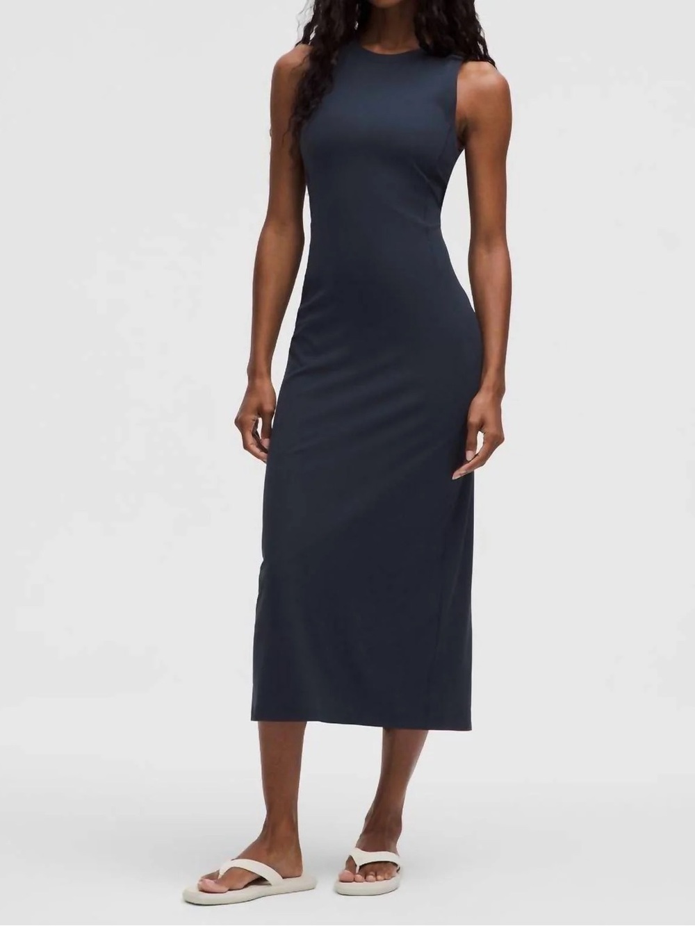 NWT lululemon All Aligned Ribbed Midi Dress • True Navy • 8